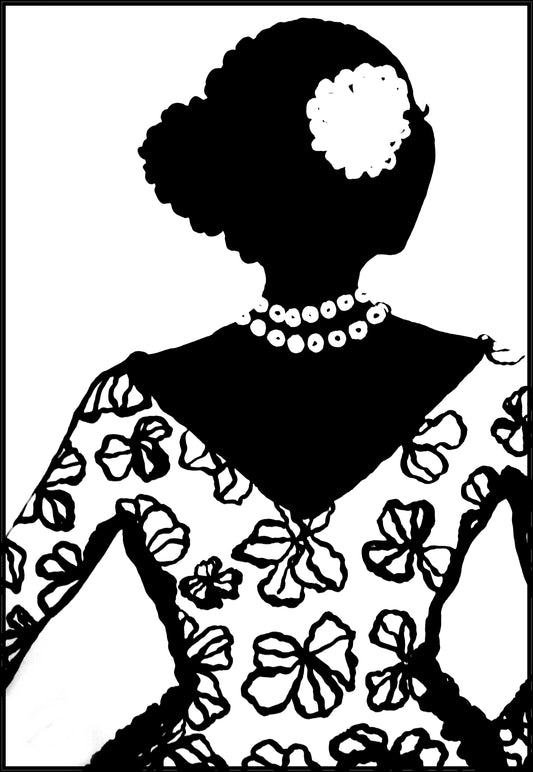 Power dressed in Pearls art print