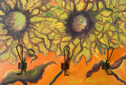 Flowers at Sunset Hat Rack