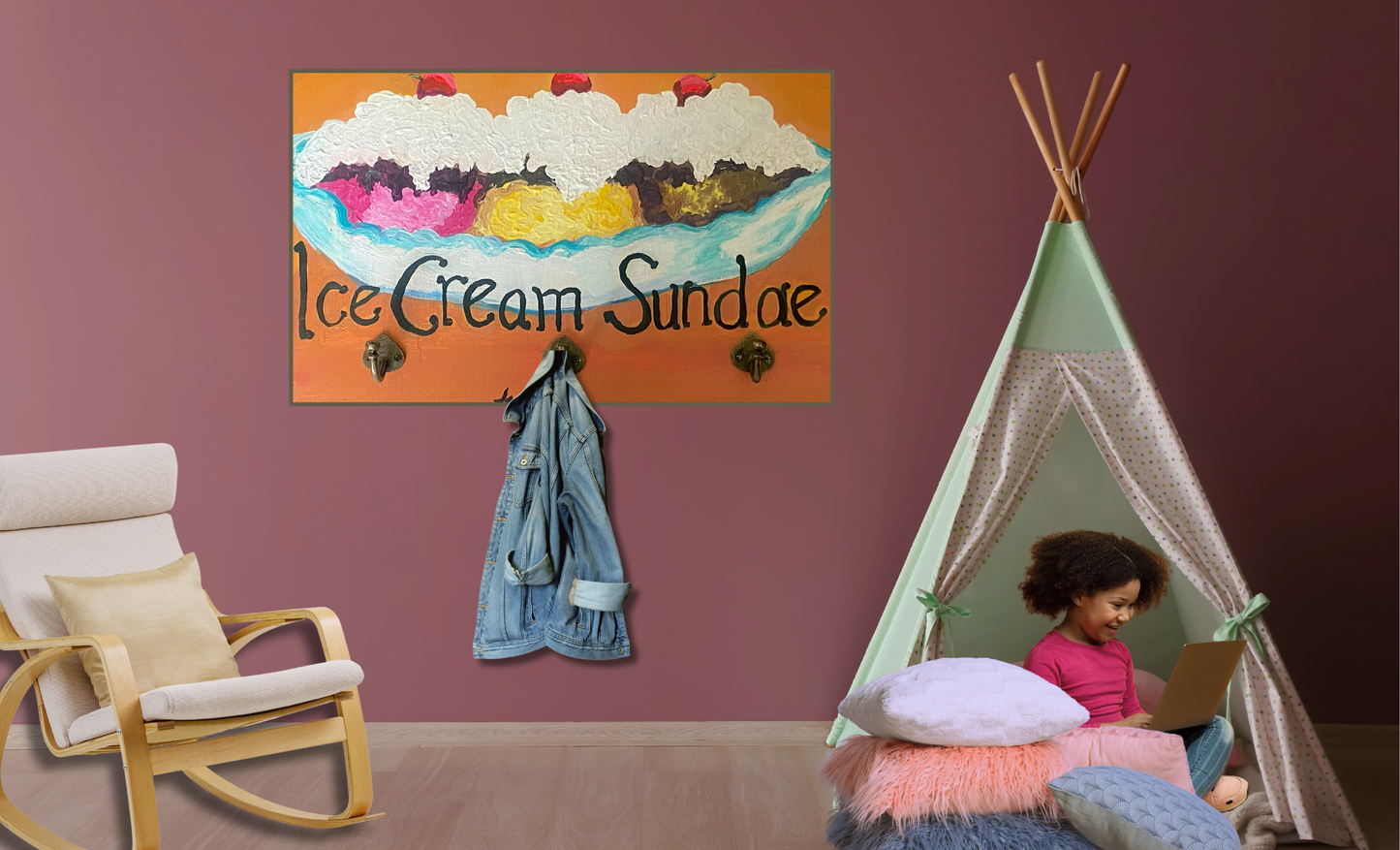 Ice Cream Sundae Hat Rack