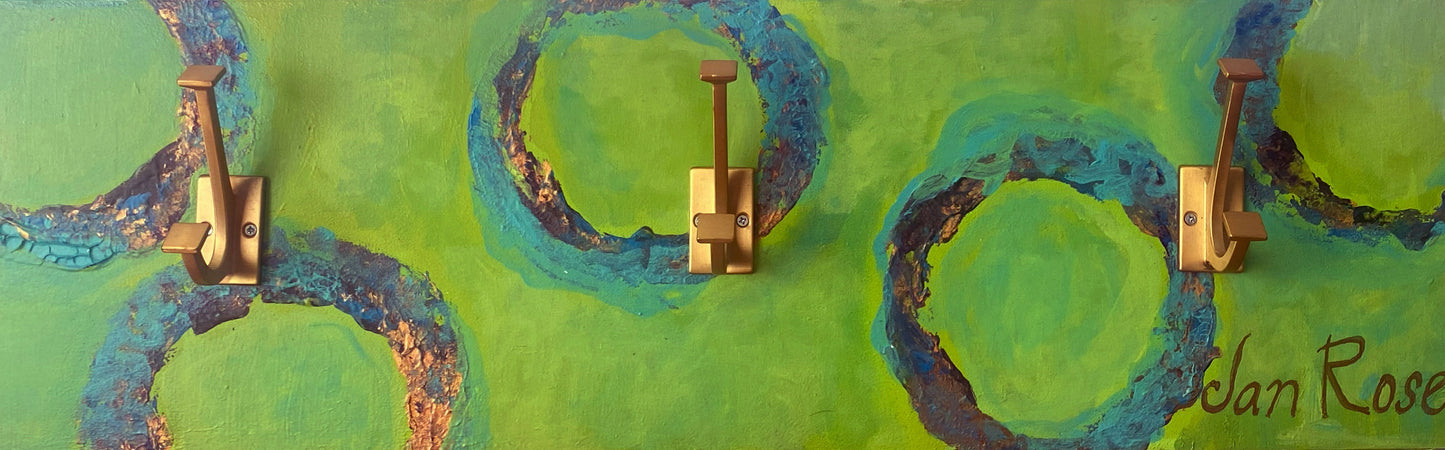 Golden Circles Hat Rack