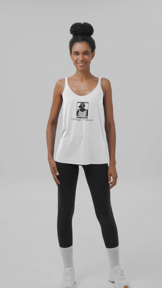 Vintage Glamour Flared Tank Top